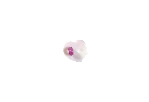 Kids buttons as hearts out plastic in purple 15 mm 0,59 inch